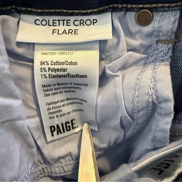 Paige Colette Crop Flare Jeans Women’s Size 27 - Picture 10 of 16
